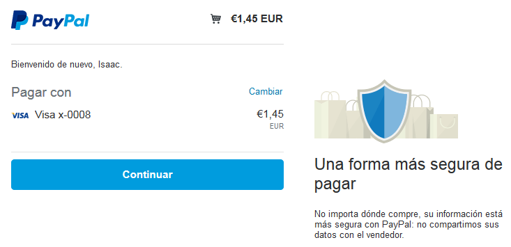 autorización Paypal